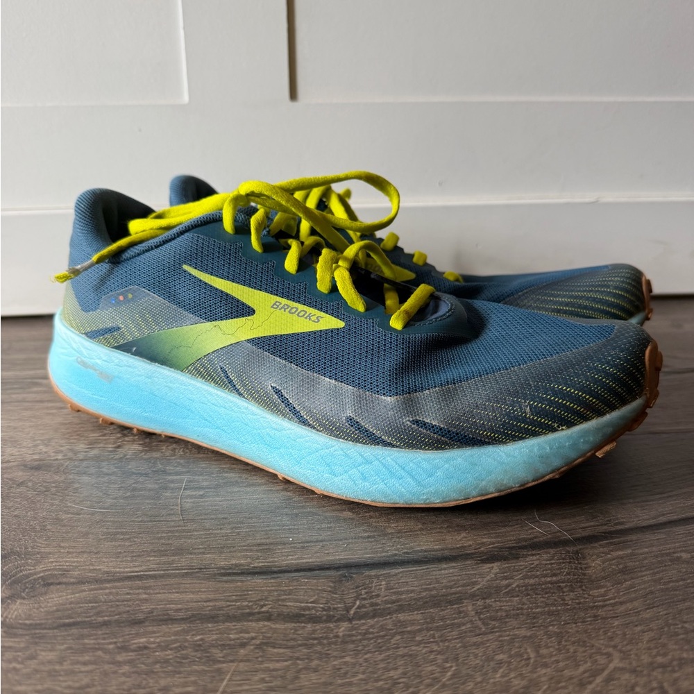 Brooks Men Catamount Speed Trail 1103521D436 Blue Running Shoes Size 12 D